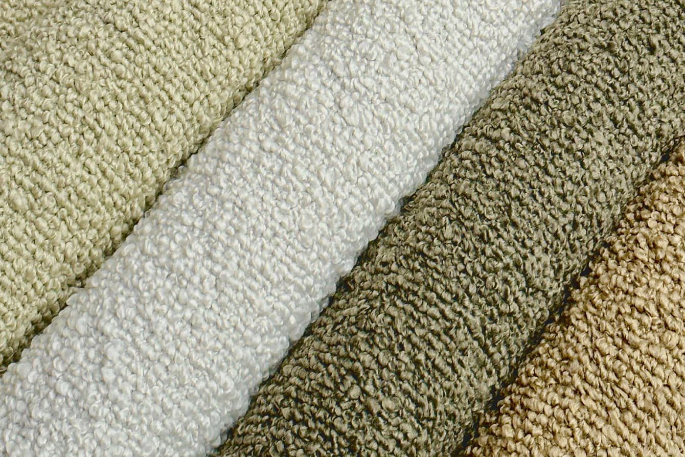 Sustainable PET yarn rug detail