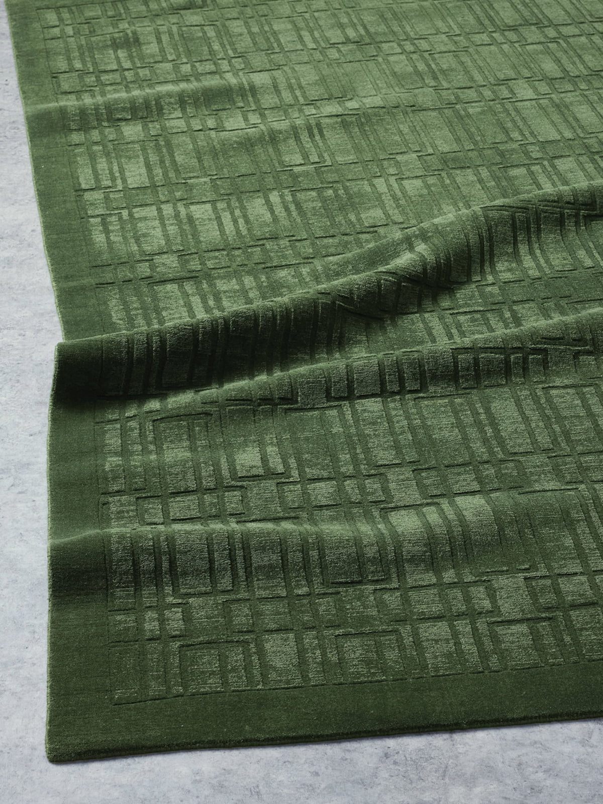 Tait Embossed Watercress Rug | TRIBE HOME